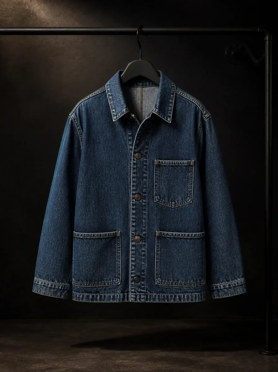Indigo denim chore jacket