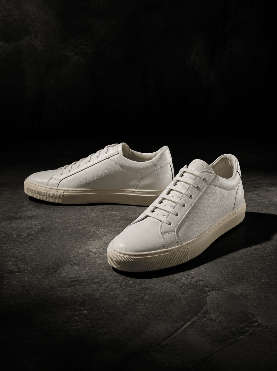 White leather sneakers
