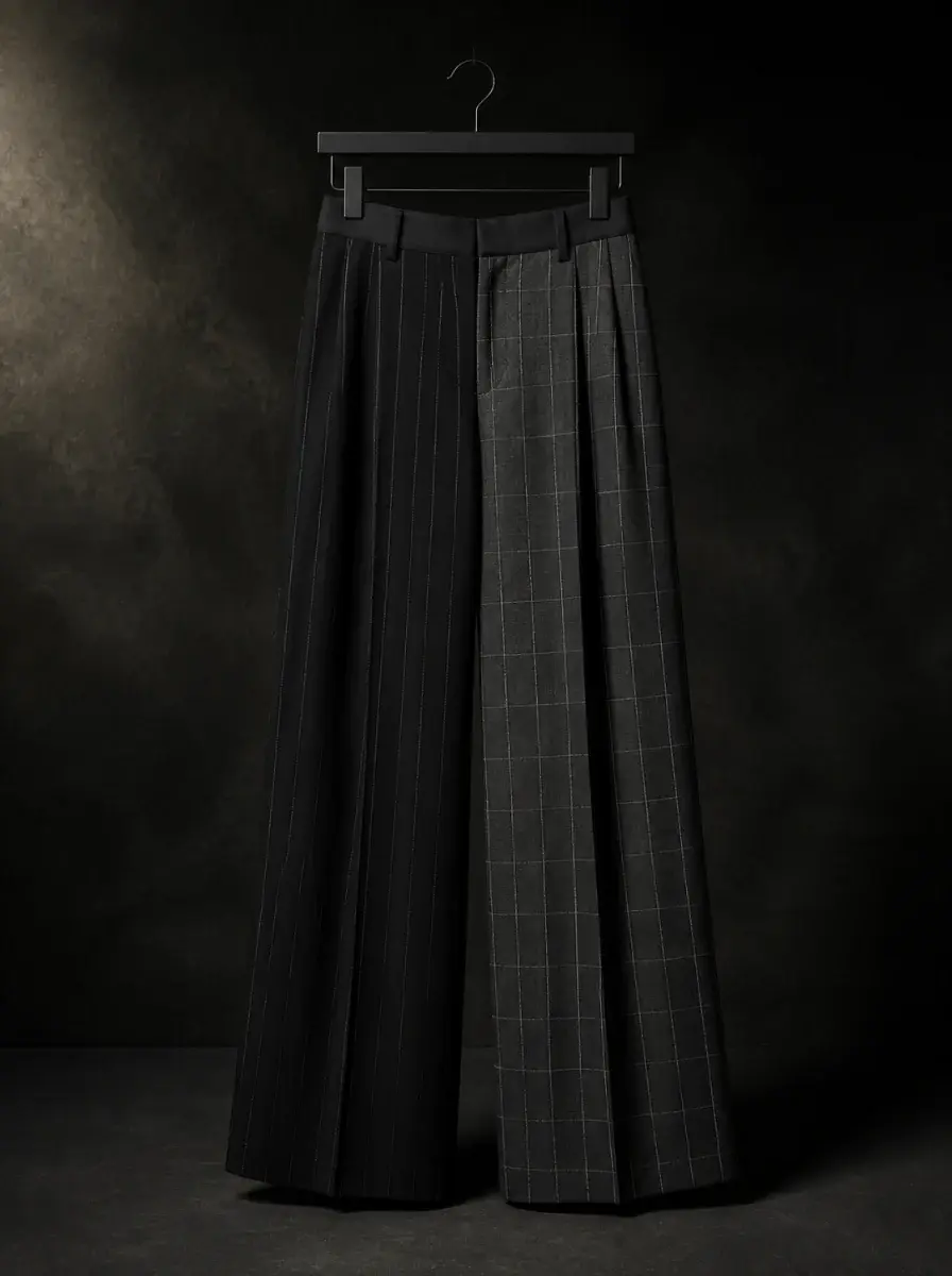 Split-pattern tailored trousers